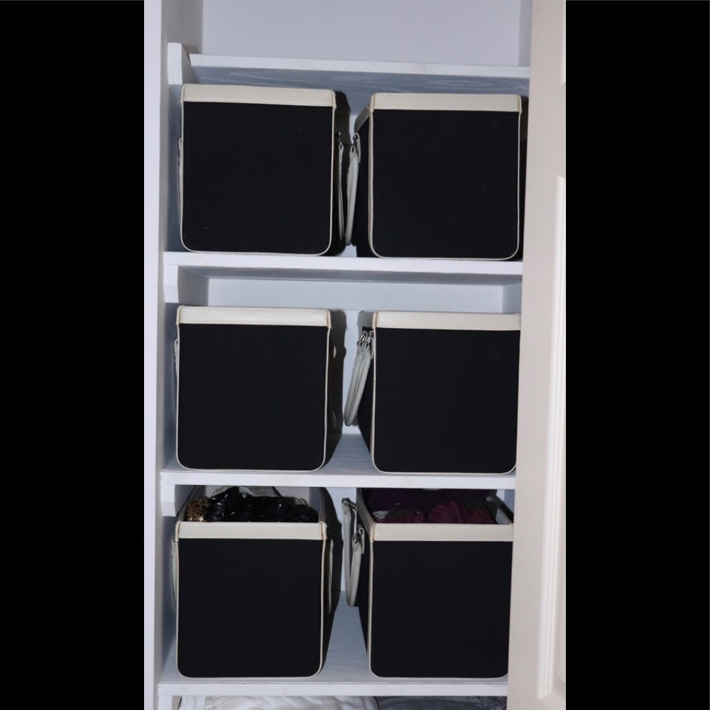 DOUBLE HANDLED CANVAS COVERED STORAGE BINS - Picture 2 of 10